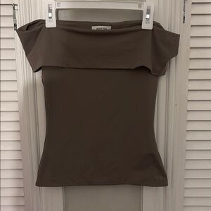 Aritzia Taupe Sleeveless Blouse